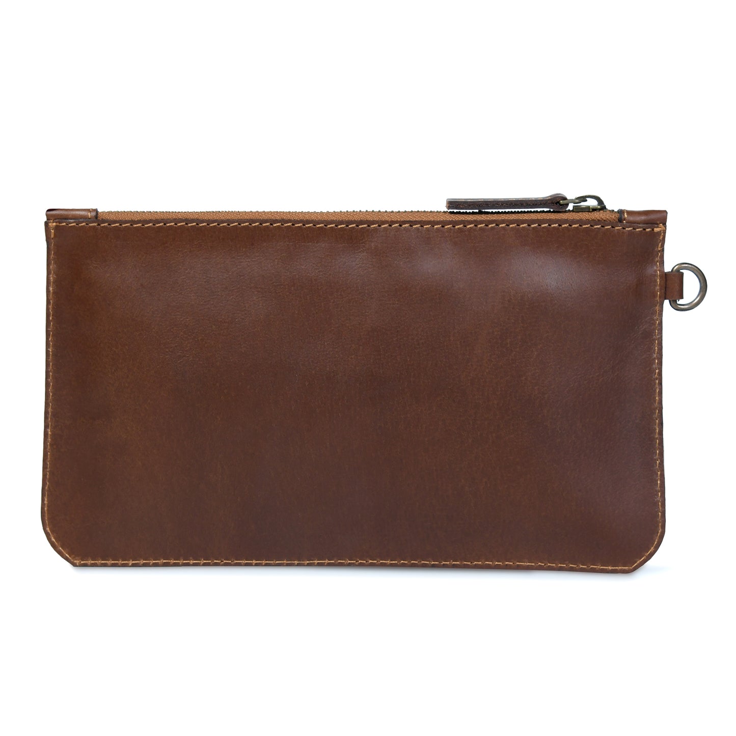 Dark Brown Leather Clutch